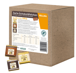 Mini-tablette de chocolat belge, carton