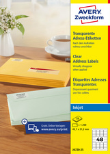   Etiquette d'adresse transparente