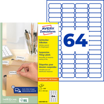Etiquettes pour dossiers suspendus