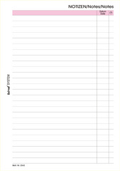 Fiche de rechange Notes, ligné