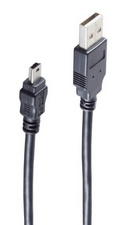 Mini câble USB 2.0 - mâle USB-A - mâle USB-B Mini 5 broches