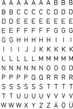 (1) Buchstaben-Sticker, 5 mm