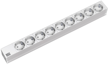 19" Steckdosenleiste, silber