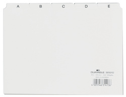 Intercalaires pour fiches A - Z, blanc