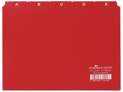 Intercalaires pour fiches A - Z, rouge