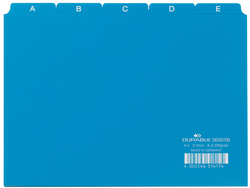 Intercalaires pour fiches A - Z, bleu