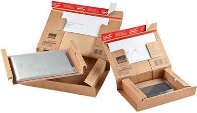 Symbolbild: Paket-Versandkarton "POST" für Tablets / Smartphones