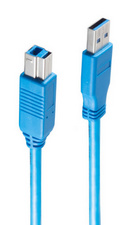 USB 3.0 Anschlusskabel, USB-A Stecker - USB-B Stecker