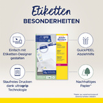 Etiketten Besonderheiten