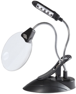 Loupe de table avec lampe LED