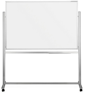ferroscript Weißwandtafel mobil, doppelseitig, starr