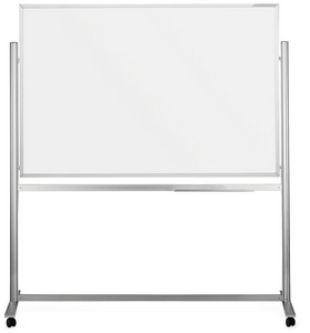 ferroscript Weißwandtafel mobil, doppelseitig, drehbar