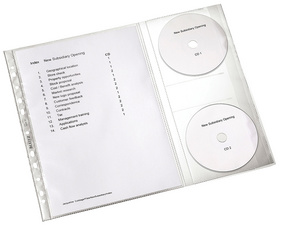 Symbolbild: Prospekthülle mit CD-Klappe, Lieferung unbestückt