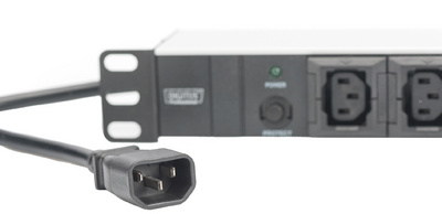 19" Kaltegeräte-Steckdosenleiste IEC C13, Detailansicht