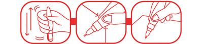 schütteln - drücken - korrigieren
