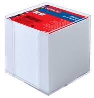 Boîtier pour bloc-notes, transparent, papier blanc