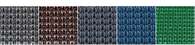 hellgrau - braun - dunkelgrau - metallicblau - grün