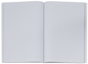 Cahier de brouillon, format A4, vue intérieure, ligné