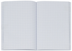 Brouillon A6, vue intérieure quadrillée