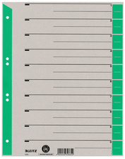 Intercalaires, gris / vert