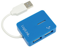 USB 2.0 Hub Smile, 4 Port, blau