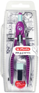 Compas à réglage rapide my.pen, lilas / menthe