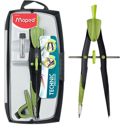 Zirkelkasten Technic Precision, 3-teilig, grün