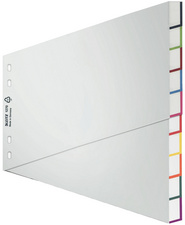 Intercalaire blanc en plastique Premium, intercalaire en biais