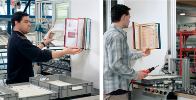 Système de présentation VARIO(R) wall 10, exemple d'utilisation