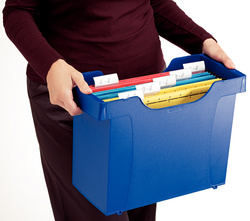 Symbolbild: Uni Hängeregistratur-Box Plus, mit Tragegriffen, Lieferung unbestückt