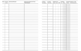 Formularbuch 602 - Fahrtenbuch, Innenansicht