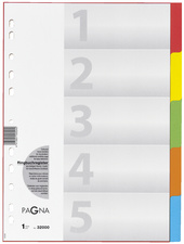 Karton - Register, 5-teilig