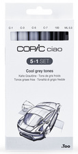 Marker ciao, 5+1 Set "Cool grey tones"