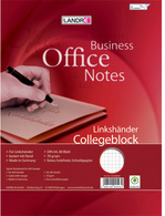 Cahier à spirale pour gauchers, quadrillé