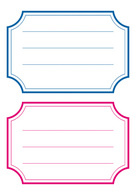 Randgestaltung, 78 x 53 mm, blau / rot