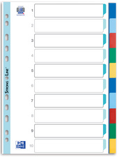 Blanko Kunststoff-Register, 10-teilig