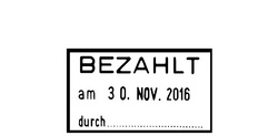 Abdruckbeispiel, Bezahlt