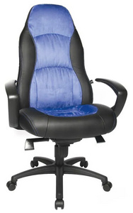 Fauteuil de direction "Speed Chair", noir/bleu