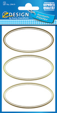 "impression dorée ovale"