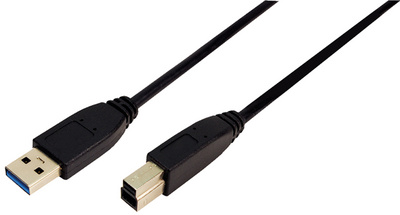 Symbolbild: USB 3.0 Anschlusskabel, USB A-Stecker - USB-B Stecker