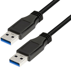 Symbolbild: USB 3.0 Anschlusskabel, USB A-Stecker - USB-A Stecker