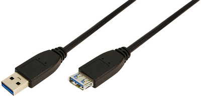 Symbolbild: USB 3.0 Verlängerungskabel, USB A-Stecker - USB-A Kupplung