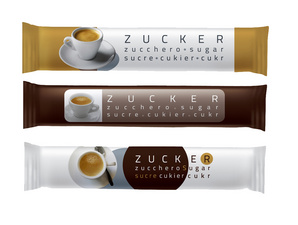 Mini sticks de sucre, portion individuelle