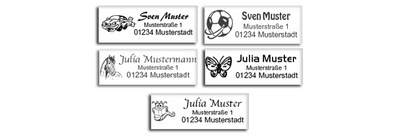 Wählbare Motive - Abdruckbeispiele