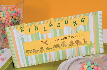 Kit de tampons à motifs "animaux du zoo", utilisation