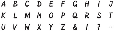 Motivstempel-Set "Alphabet", Motive