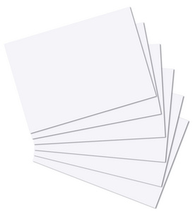 Fiches bristol, en blanc
