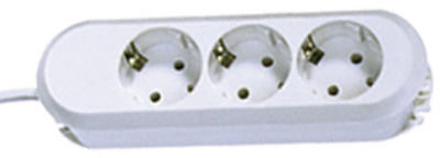 Symbolbild: Steckdosenleiste "SMART", 3-fach, weiß