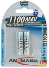 Pile rechargeable NiMH Micro (AAA), 1100 mAh, 2 pièces