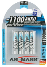 Pile rechargeable NiMH Micro (AAA), 1100 mAh, 4 pièces